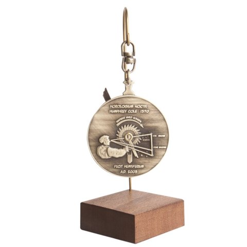 Miniaturowy Zegar Gwiazdowy (Nokturnal) na Drewnianej Podstawie – Wys. 13 cm
