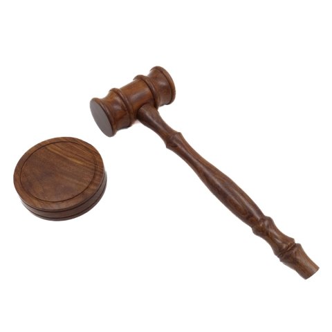 Młotek Sędziowski z Podkładką – Symbol Prawa – 30 cm