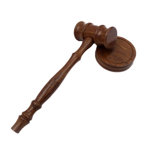 Młotek Sędziowski z Podkładką – Symbol Prawa – 30 cm