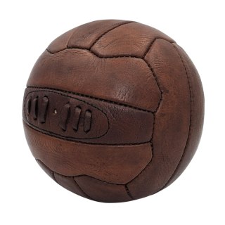 Piłka Nożna Skórzana Retro Vintage – Brązowa – Śr. 20,5 cm