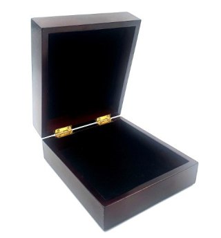 Pudełko Prezentowe Drewniane – Ciemna Wiśnia – 16 cm