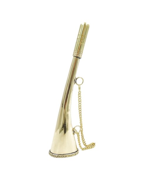 Sygnałówka Mosiężna z Łańcuszkiem – Róg Mgłowy – 22 cm