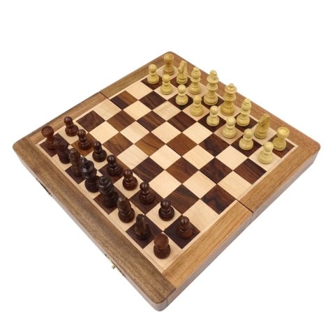 Szachy Drewniane Magnetyczne Składane – 30 cm