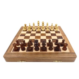 Szachy Drewniane Magnetyczne Składane – 30 cm