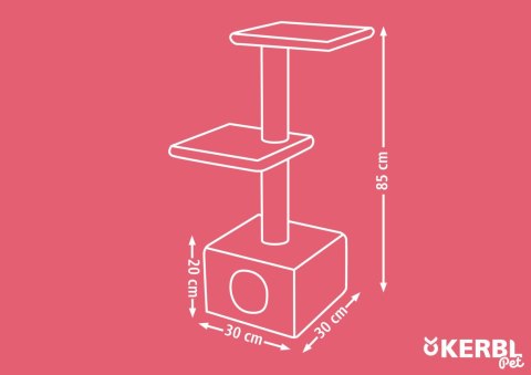 Drapak dla Kota z Domkiem - 85 cm
