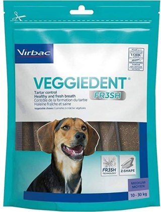 Sticksy Stomatologiczne Veggiedent Fresh M - 10-30 kg - 15 Szt.