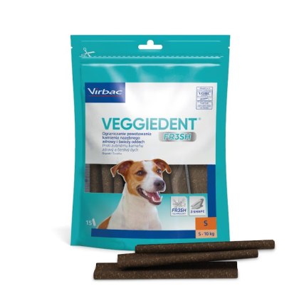 Sticksy Stomatologiczne Veggiedent Fresh S - 5-10 kg - 15 Szt.