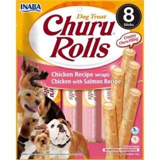 Sticksy z Kurczakiem i Łososiem (Churu Rolls) - 8 x 12 g