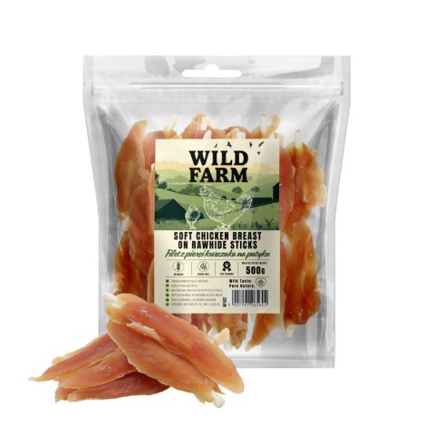 Przysmaki Funkcyjne z Piersi Kurczaka na Patyku (Wild Farm Filet) - 500 g