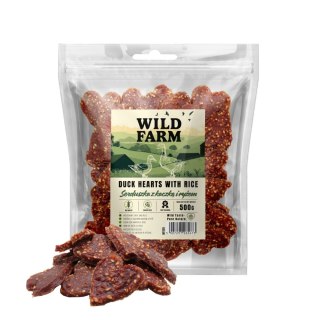 Przysmaki Funkcyjne z Kaczką i Ryżem (Wild Farm Serduszka) - 500 g