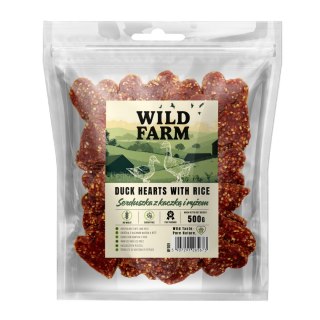 Przysmaki Funkcyjne z Kaczką i Ryżem (Wild Farm Serduszka) - 500 g