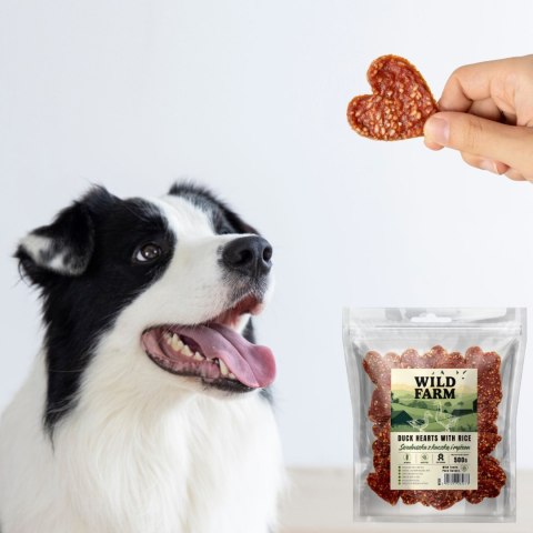 Przysmaki Funkcyjne z Kaczką i Ryżem (Wild Farm Serduszka) - 500 g