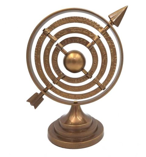 Astrolabium Aluminiowe Sferyczne ze Strzałą – 30 cm