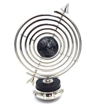 Astrolabium Aluminiowe Sferyczne z Globusem – 44,5 cm
