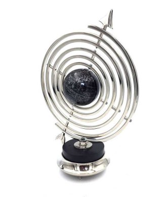 Astrolabium Aluminiowe Sferyczne z Globusem – 44,5 cm