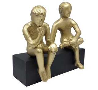 Złota Rzeźba Dekoracyjna – Znak Zodiaku Bliźnięta – Wys. 18 cm