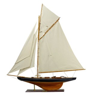 Model Jachtu Columbia – Drewno i Płótno – Wys. 104 cm