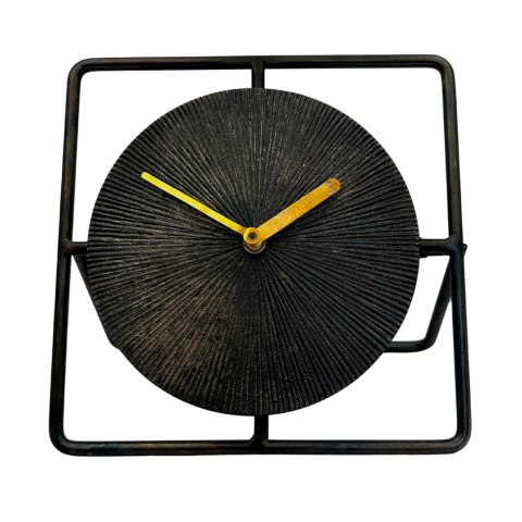 Zegar Dekoracyjny Gabinetowy (Metal) – Czerń i Złoto – 20 cm