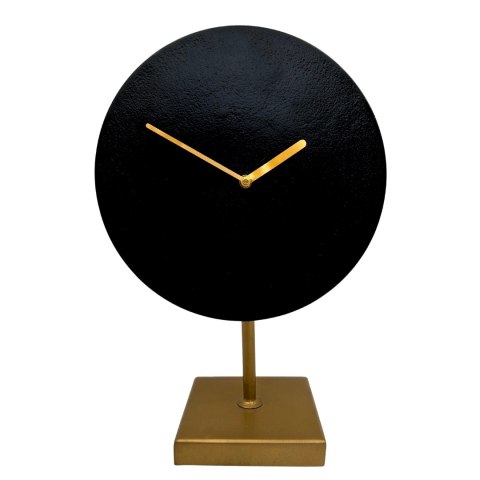 Zegar Dekoracyjny Gabinetowy (Metal) – Złoto i Czerń – 36,5 cm