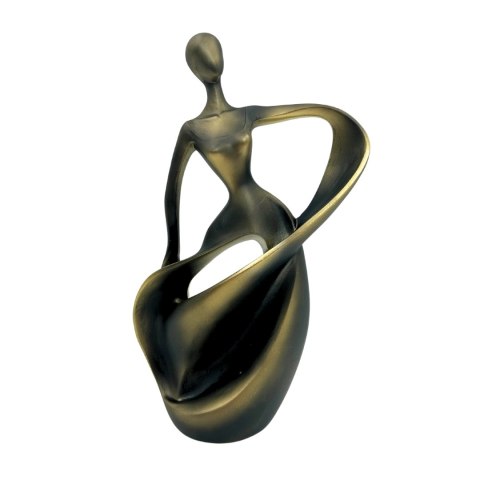 Rzeźba Wizerunkowa: Abstrakcyjna Tancerka – Antyczne Złoto – 24,2 cm