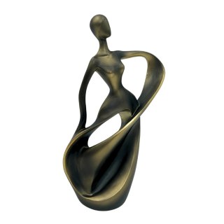 Rzeźba Wizerunkowa: Abstrakcyjna Tancerka – Antyczne Złoto – 24,2 cm