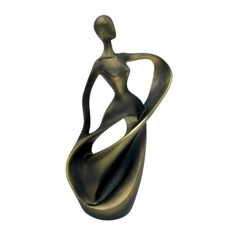 Rzeźba Wizerunkowa: Abstrakcyjna Tancerka – Antyczne Złoto – 24,2 cm