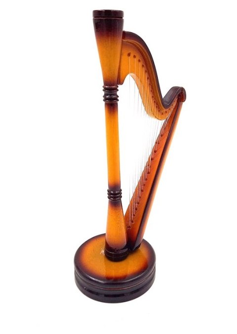 Miniaturowa Harfa z Drewna Balsy – Motyw Symfoniczna Gracja – 20 cm