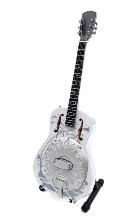 Miniaturowa Gitara z Drewna Mahoniowego – Motyw Wirtuozerski Rock – Skala 1:4