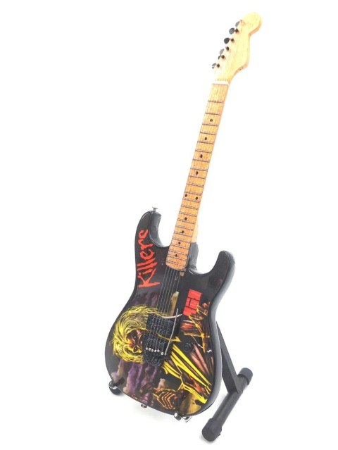 Miniaturowa Gitara z Drewna Mahoniowego – Motyw Bohaterowie Gitary – Skala 1:4