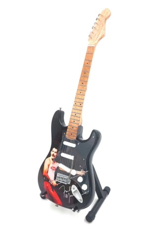 Miniaturowa Gitara z Drewna Mahoniowego – Motyw Bohaterowie Rocka – Skala 1:4