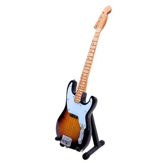 Miniaturowa Gitara z Drewna Mahoniowego – Motyw Brytyjska Nowa Fala – Skala 1:4