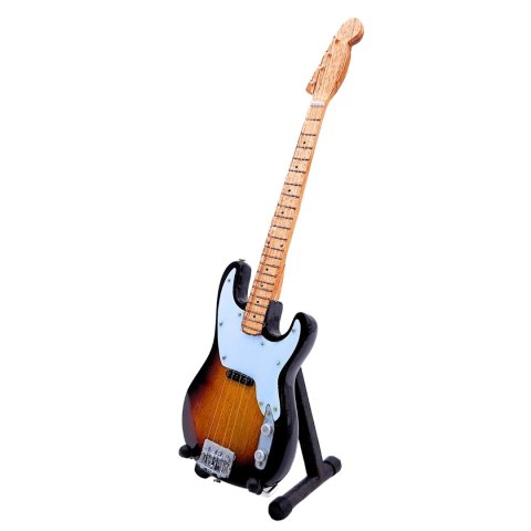 Miniaturowa Gitara z Drewna Mahoniowego – Motyw Brytyjska Nowa Fala – Skala 1:4