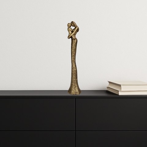 Rzeźba Matka z Dzieckiem – Styl Glamour – Złoto i Czerń – 27 cm