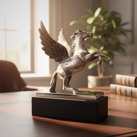 Rzeźba Pegaza na Podstawie – Mitologiczna Elegancja – 36 cm