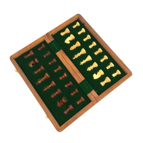 Szachy Drewniane Magnetyczne – Składane – 25x25 cm