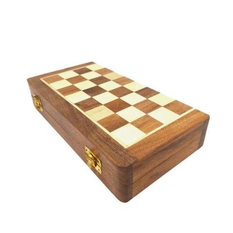 Szachy Drewniane Magnetyczne – Składane – 25x25 cm