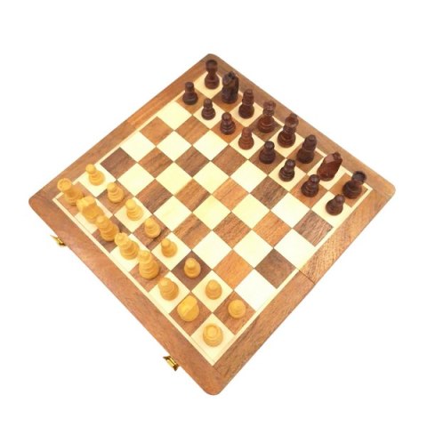 Szachy Drewniane Magnetyczne – Składane – 25x25 cm