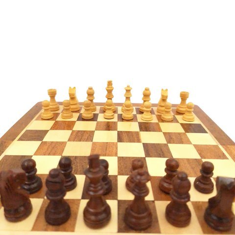 Szachy Drewniane Magnetyczne – Składane – 25x25 cm