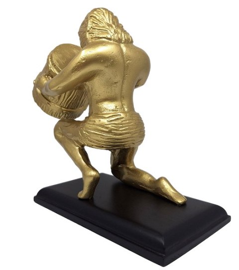 Złota Rzeźba Dekoracyjna na Podstawie – Znak Zodiaku Wodnik – Wys. 18,5 cm