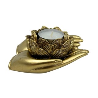 Świecznik na Tealight Dłoń – Styl Glamour – 11,5 cm