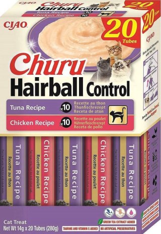 Sticksy Odkłaczające - Tuńczyk i Kurczak - (Churu Hairball Control) - 20 x 14 g