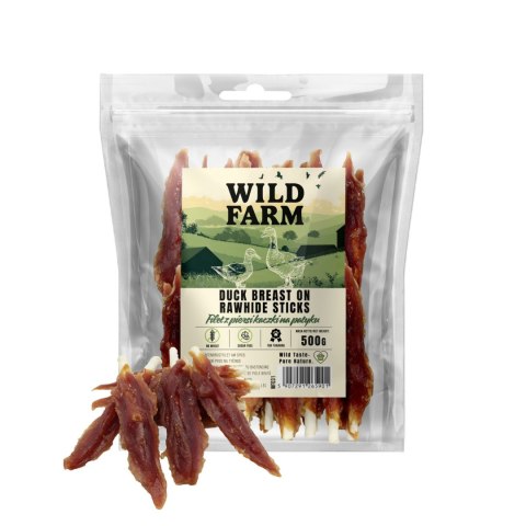 Przysmaki Funkcyjne z Piersi Kaczki na Patyku (Wild Farm Filet) - 500 g