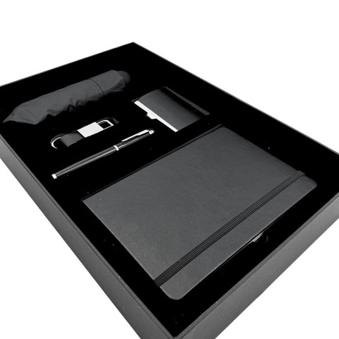 Elegancki Zestaw Biznesowy Prezentowy - Czarny - 47x27 cm