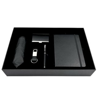 Elegancki Biznesowy Zestaw Prezentowy - Czarny - 47x27 cm
