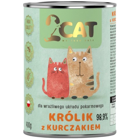 Danie z Królika i Kurczaka (Bez Zbóż) – 400 g