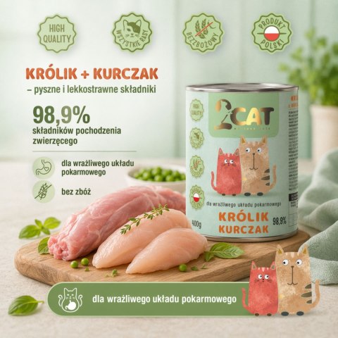 Danie z Królika i Kurczaka (Bez Zbóż) – 400 g