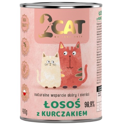 Danie z Łososia i Kurczaka (Bez Zbóż) – 400 g