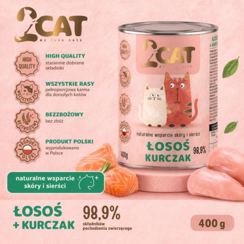 Danie z Łososia i Kurczaka (Bez Zbóż) – 400 g