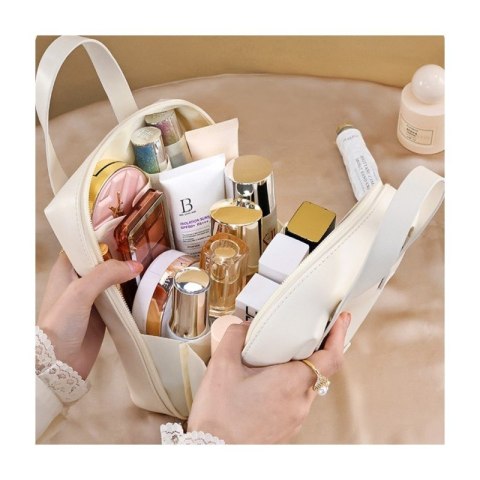 Organizer na Kosmetyki – Kremowy – 17x19 cm