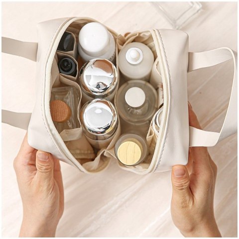 Organizer na Kosmetyki – Kremowy – 17x19 cm
